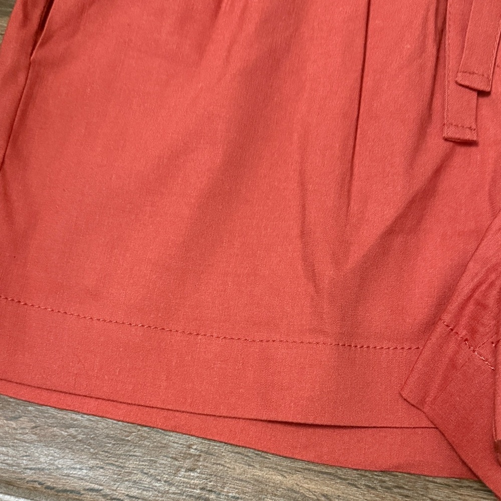 Rebecca Taylor High Waist Rust Shorts - Picture 4 of 5